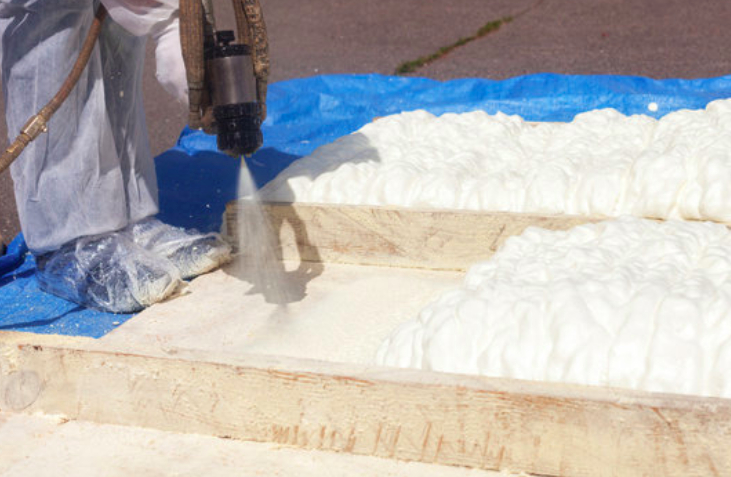 this image shows spray foam insulation in Vancouver, BC